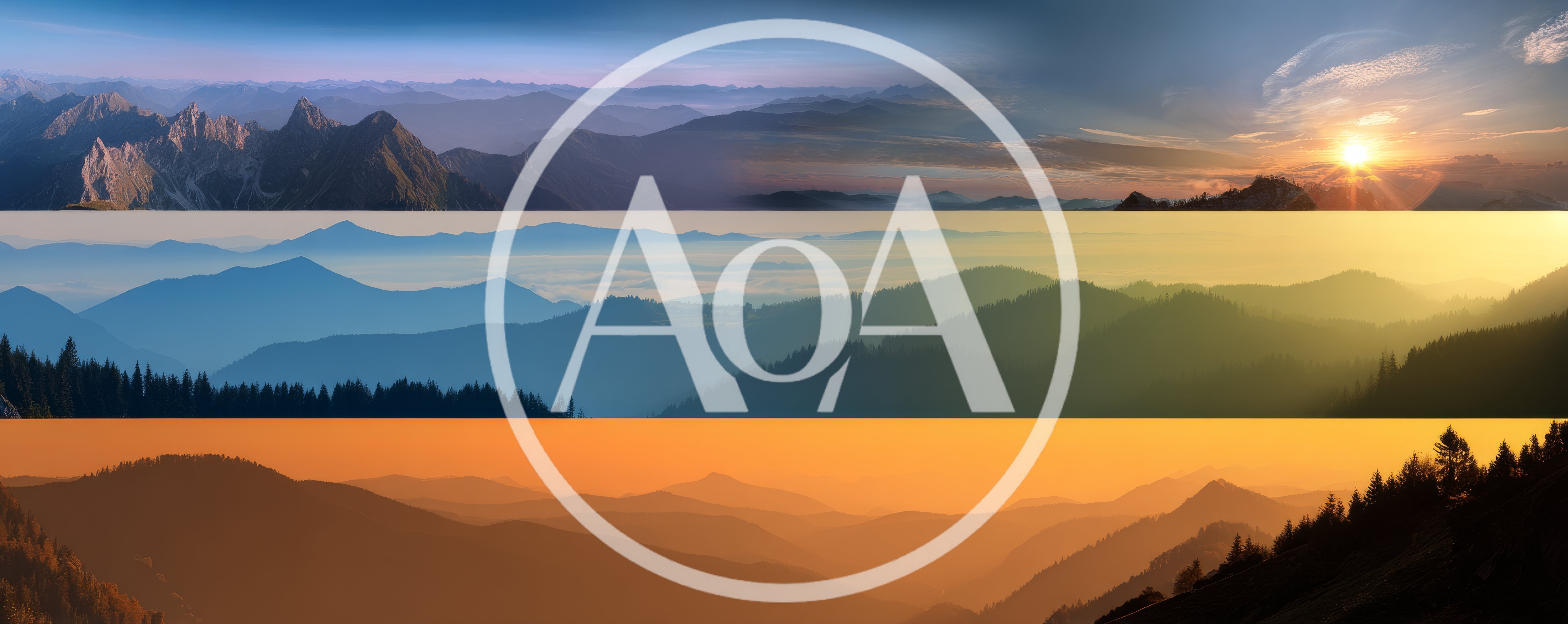 Panoramic Mountain Landscapes at Different Times of Day