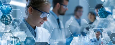Scientists Working in a Modern Laboratory