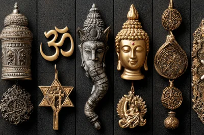 Collection Of Ornate Religious And Spiritual Artifacts