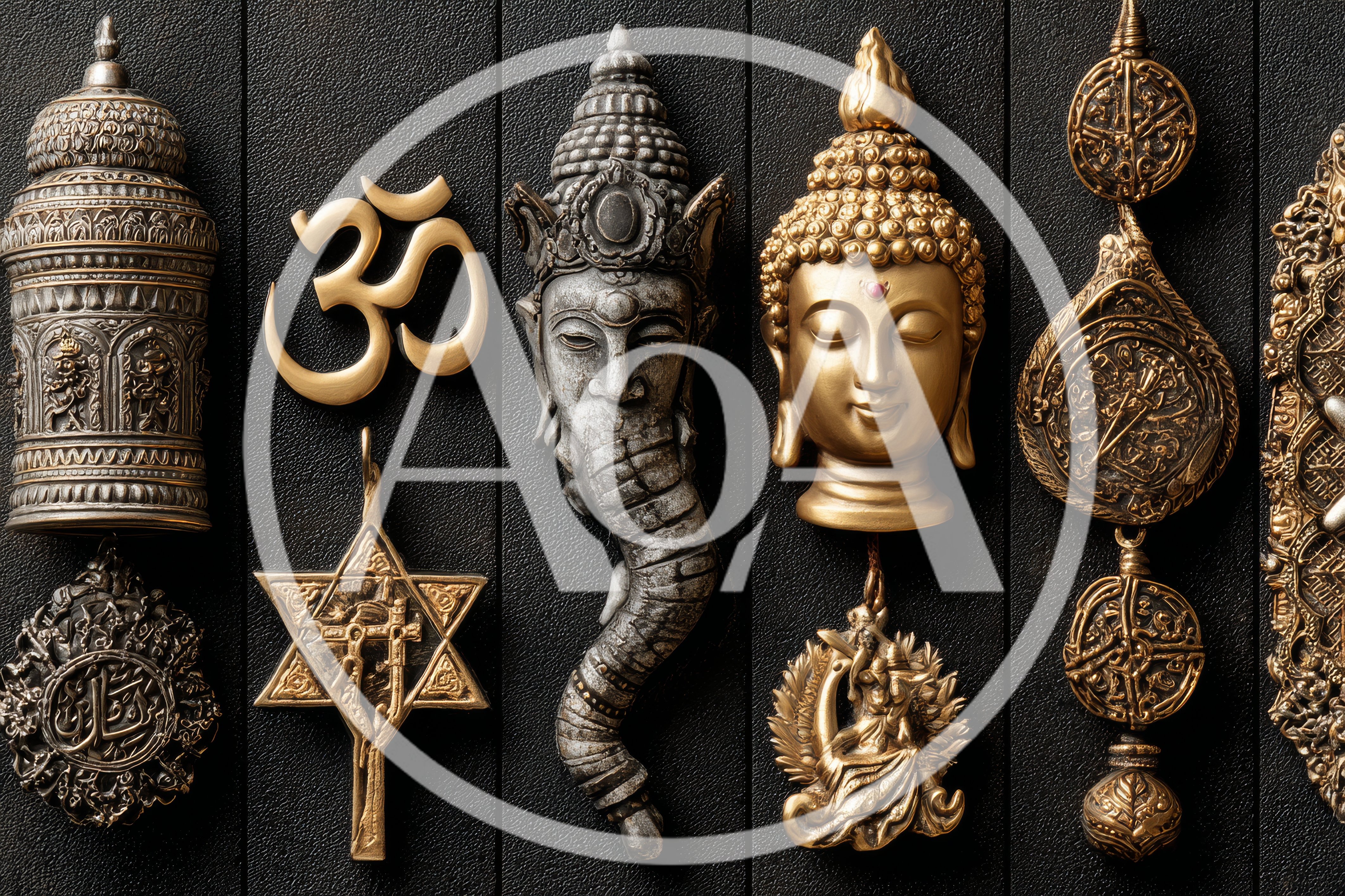 Collection Of Ornate Religious And Spiritual Artifacts