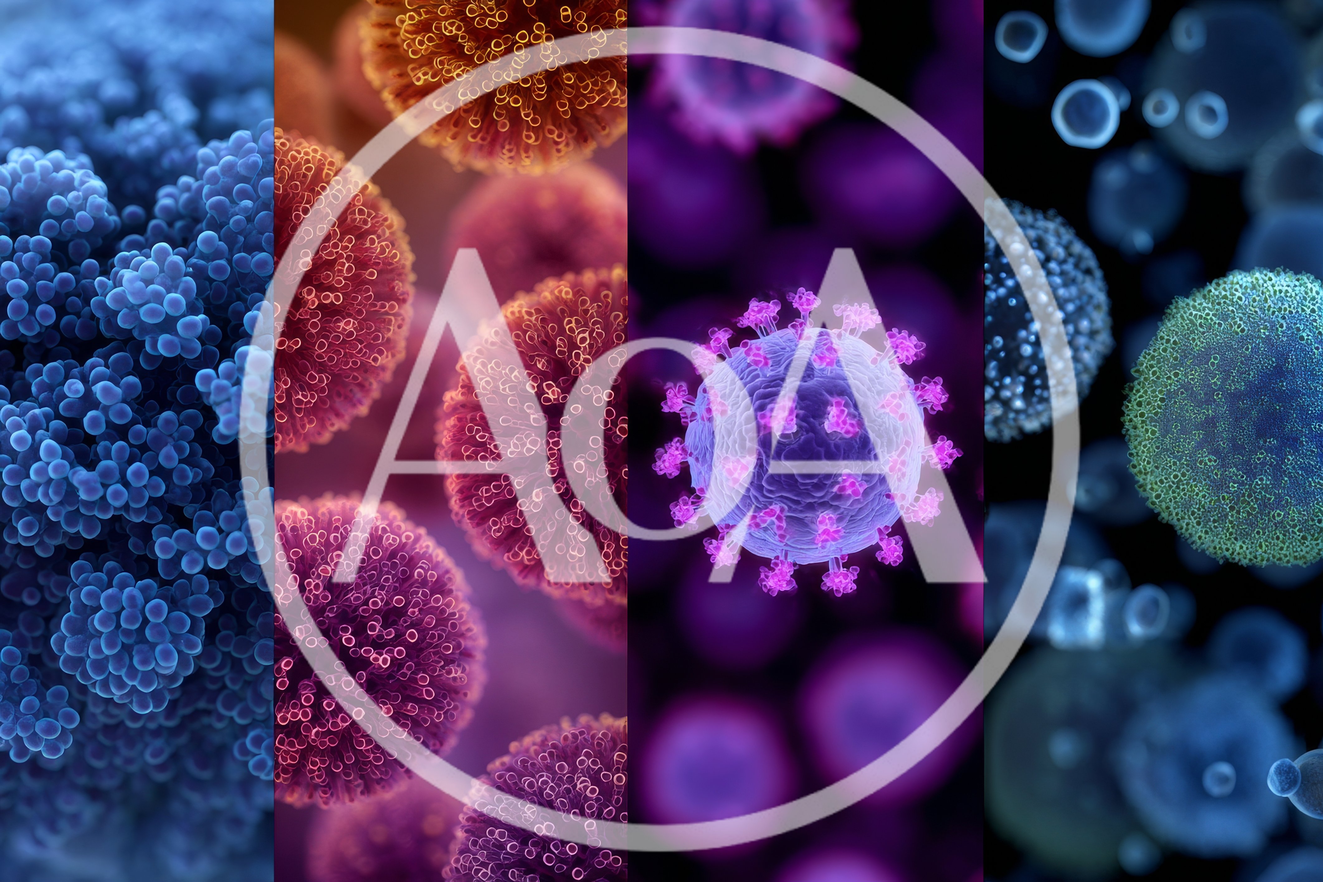 Microscopic View Of Various Viral And Cellular Structures