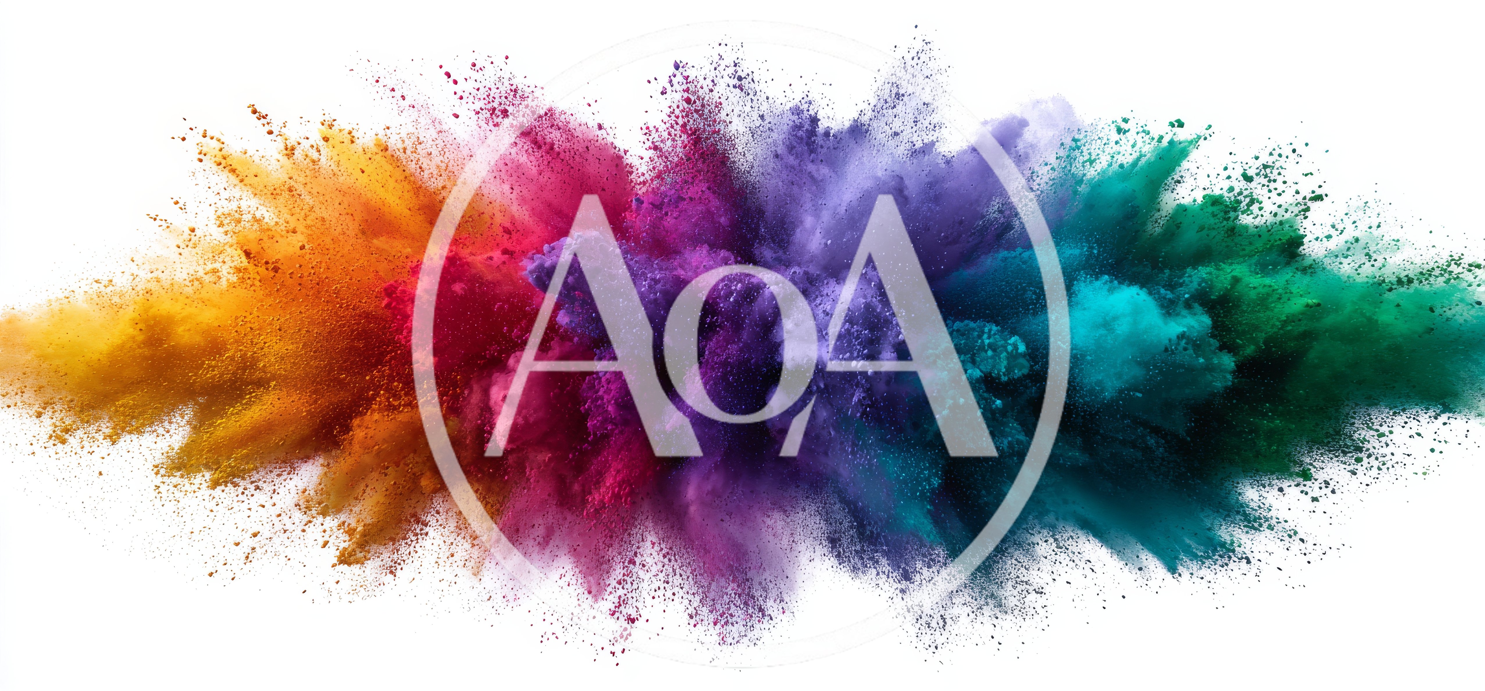 Vibrant Multi-Colored Powder Explosion On White Background