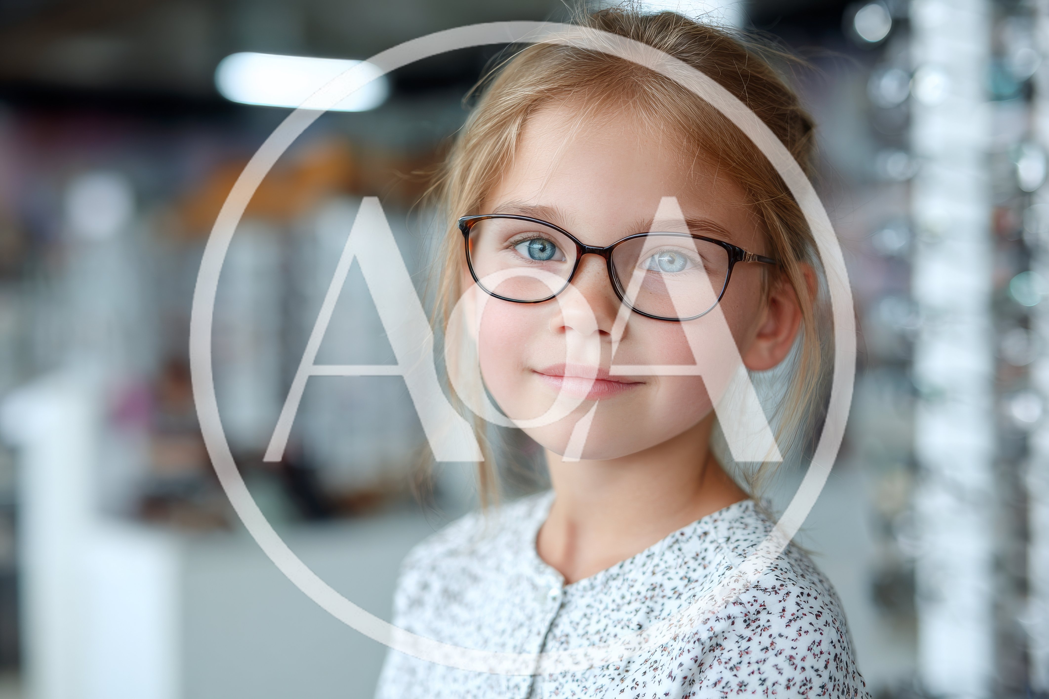 Young Girl Trying On New Glasses In Optical Store