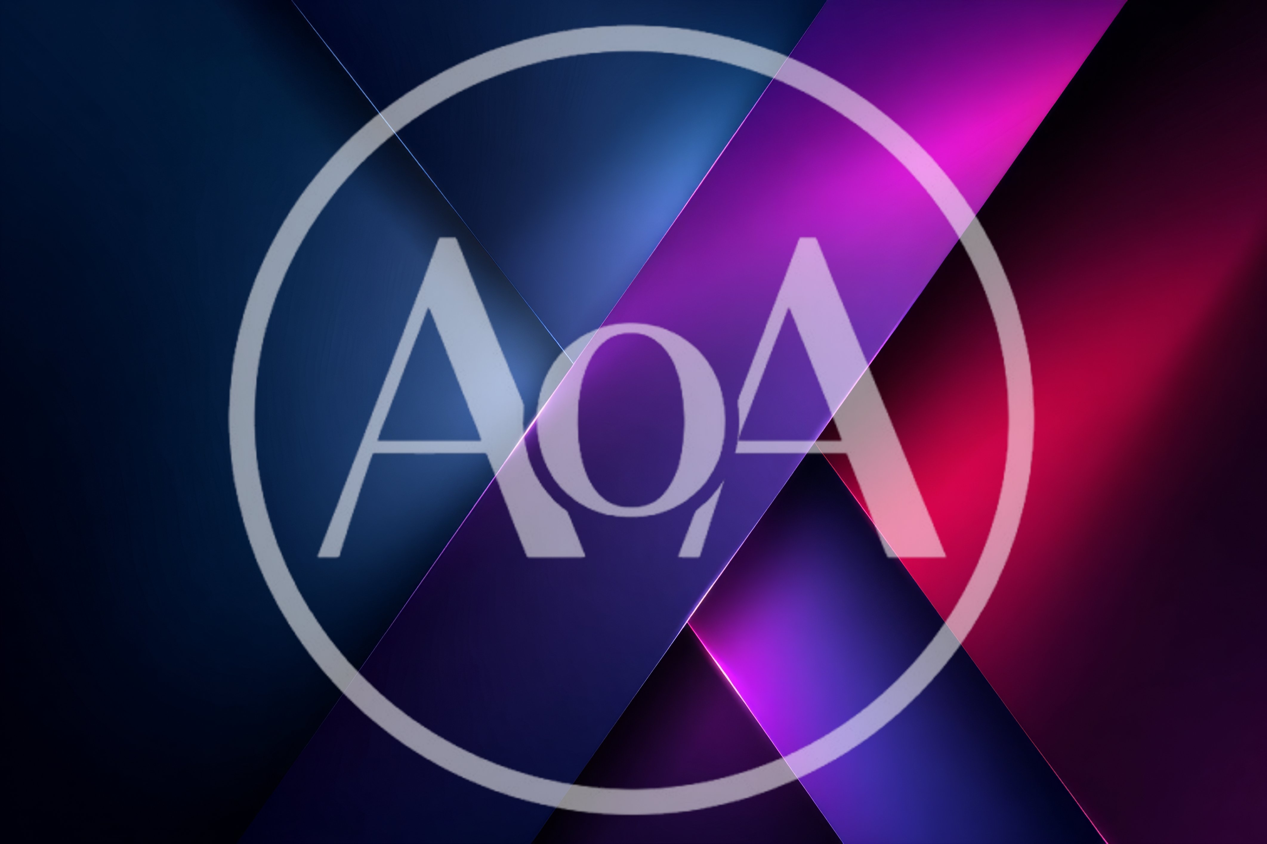 Abstract Geometric Background With Neon Purple And Blue Light
