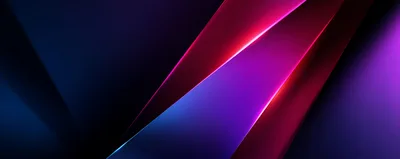 Abstract Geometric Background With Glowing Neon Light Streaks