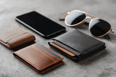 Men's Everyday Carry Accessories on Concrete Surface