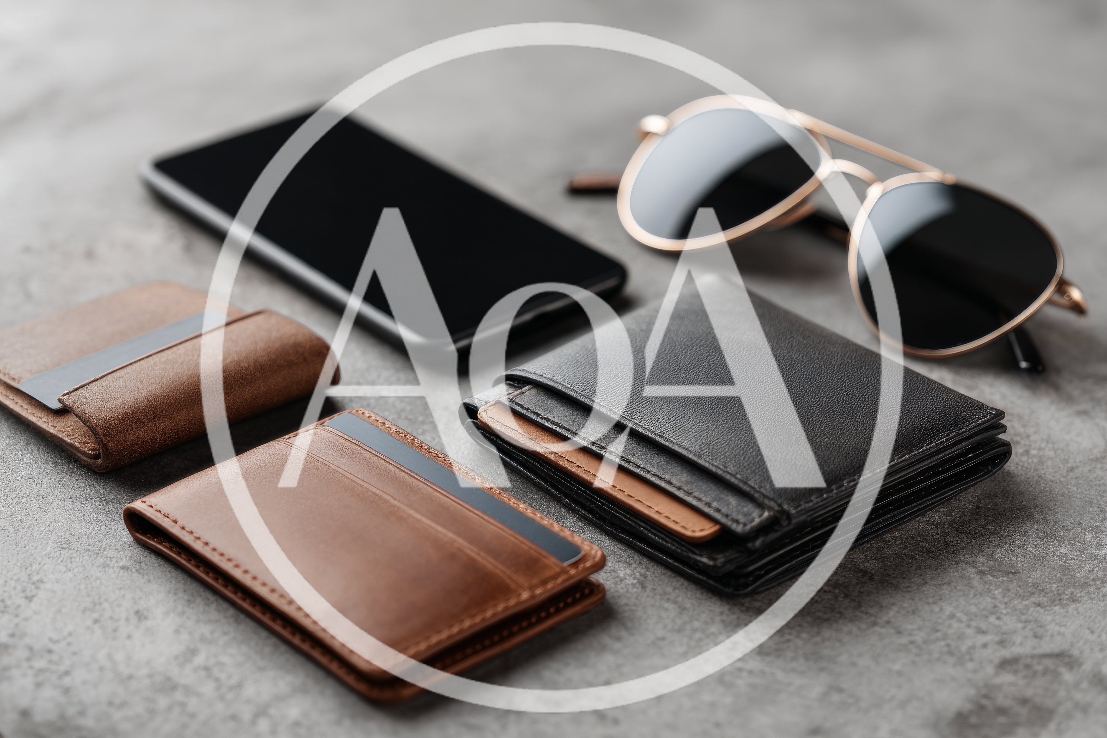 Men's Everyday Carry Accessories on Concrete Surface