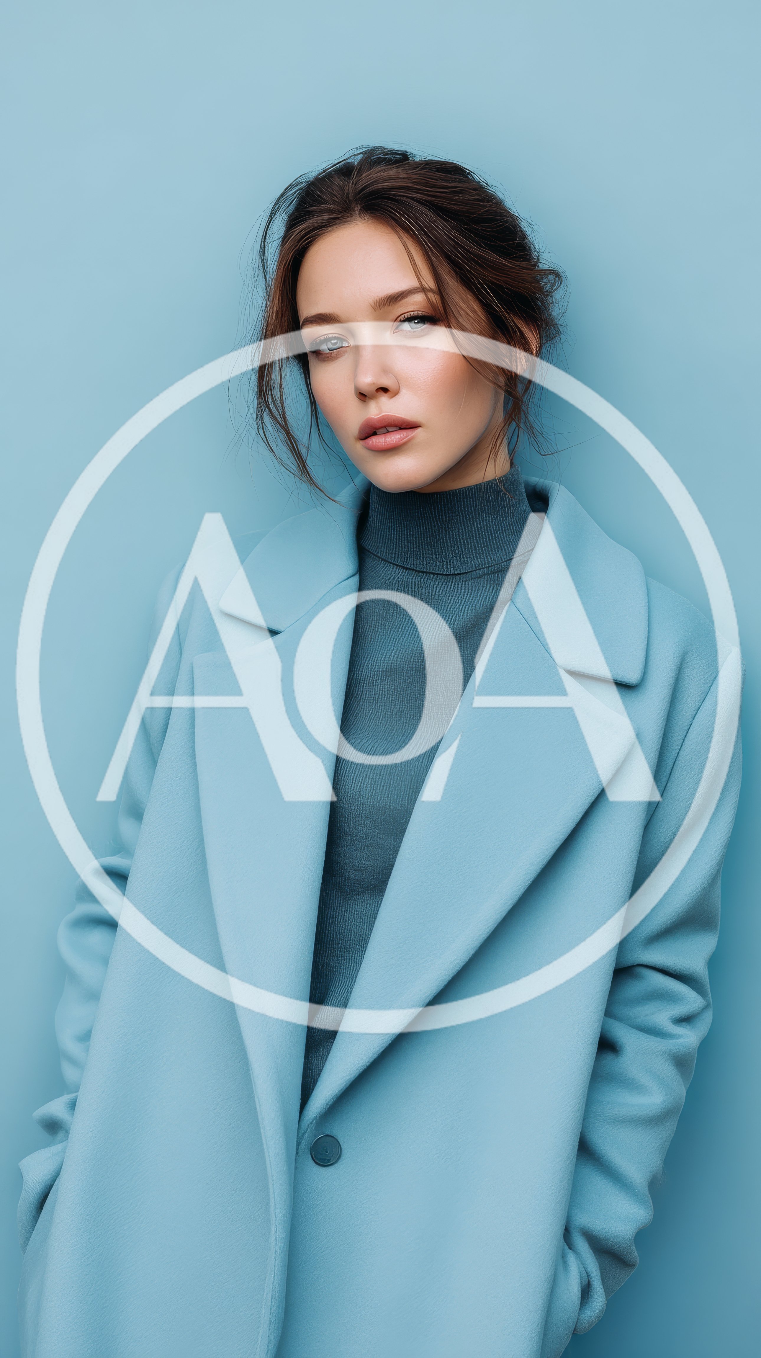Portrait Of A Young Woman In A Blue Coat
