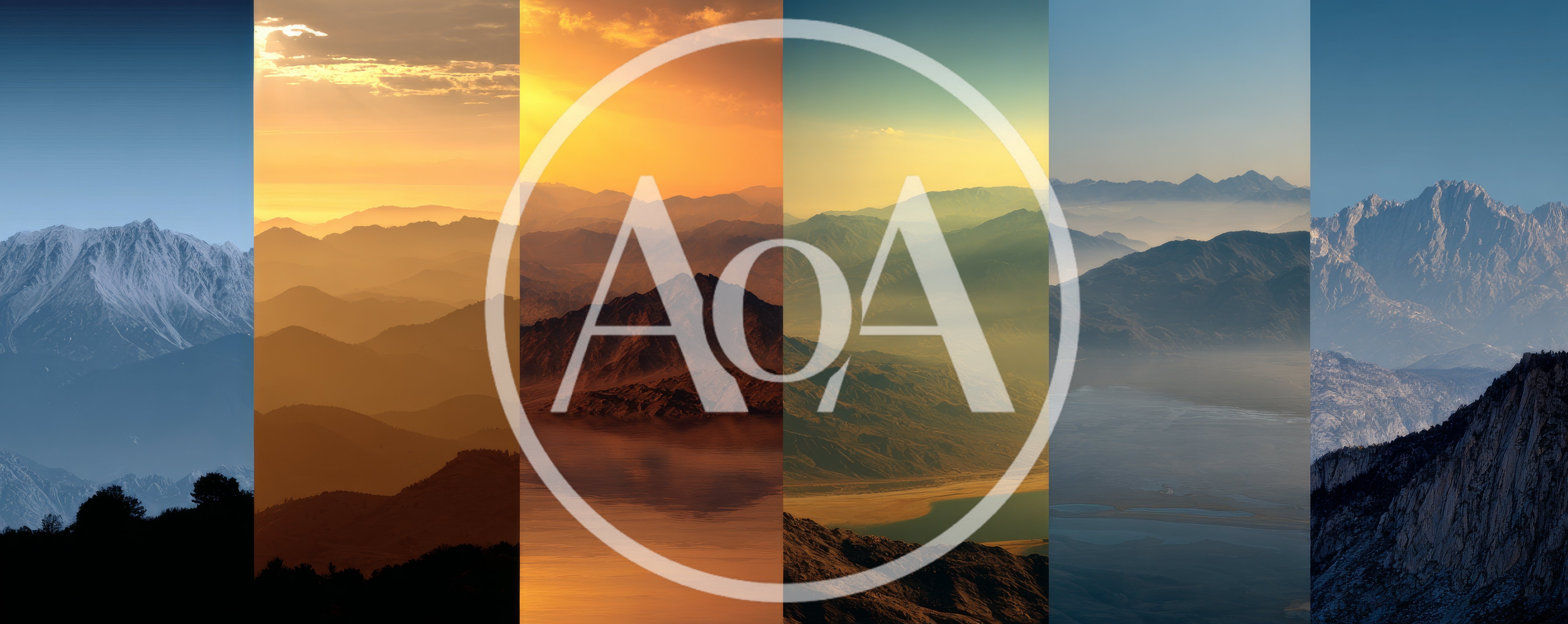 Panoramic Montage Of Diverse Mountain Landscapes At Different Times