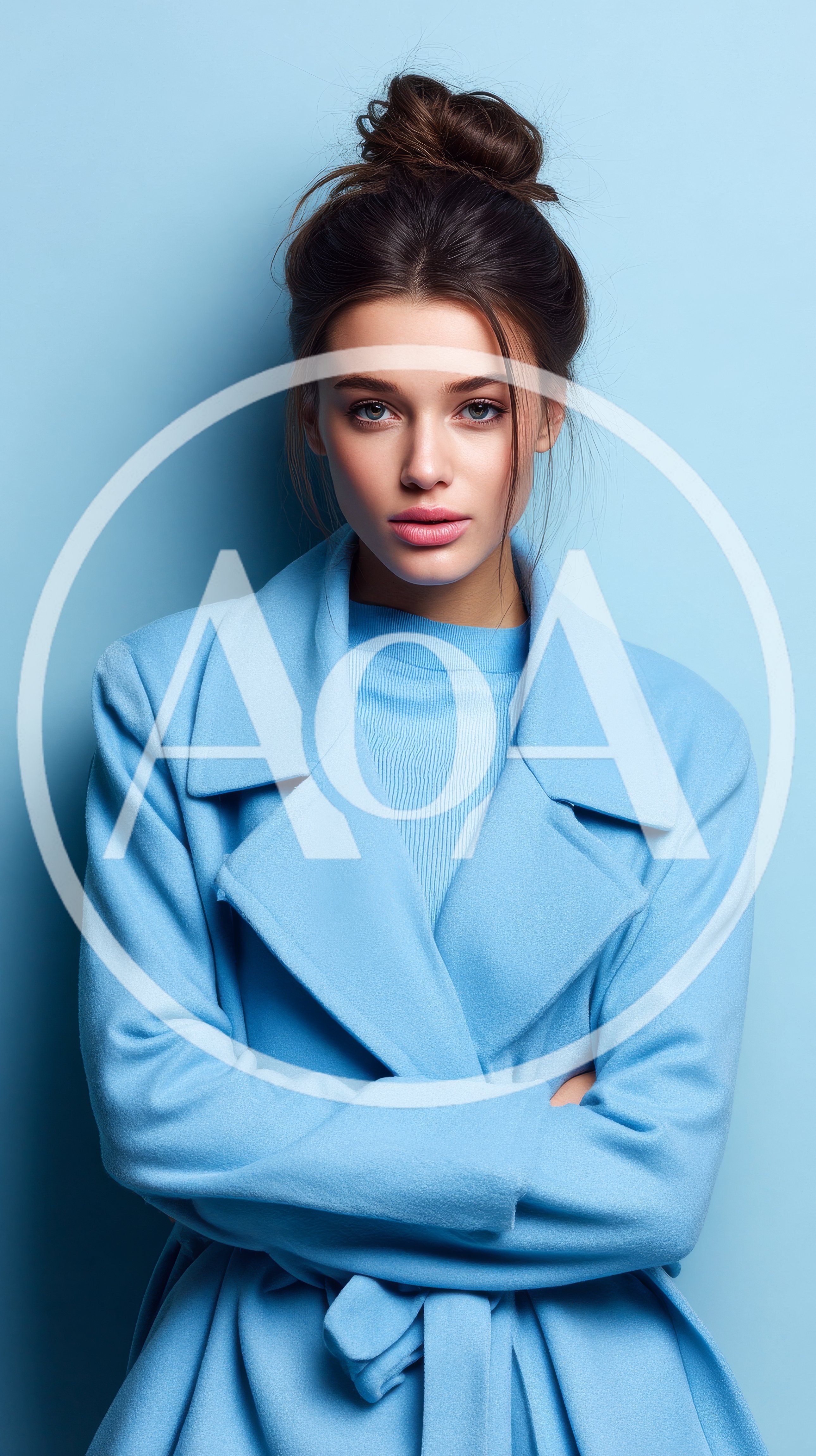 Portrait Of A Young Woman In A Blue Coat