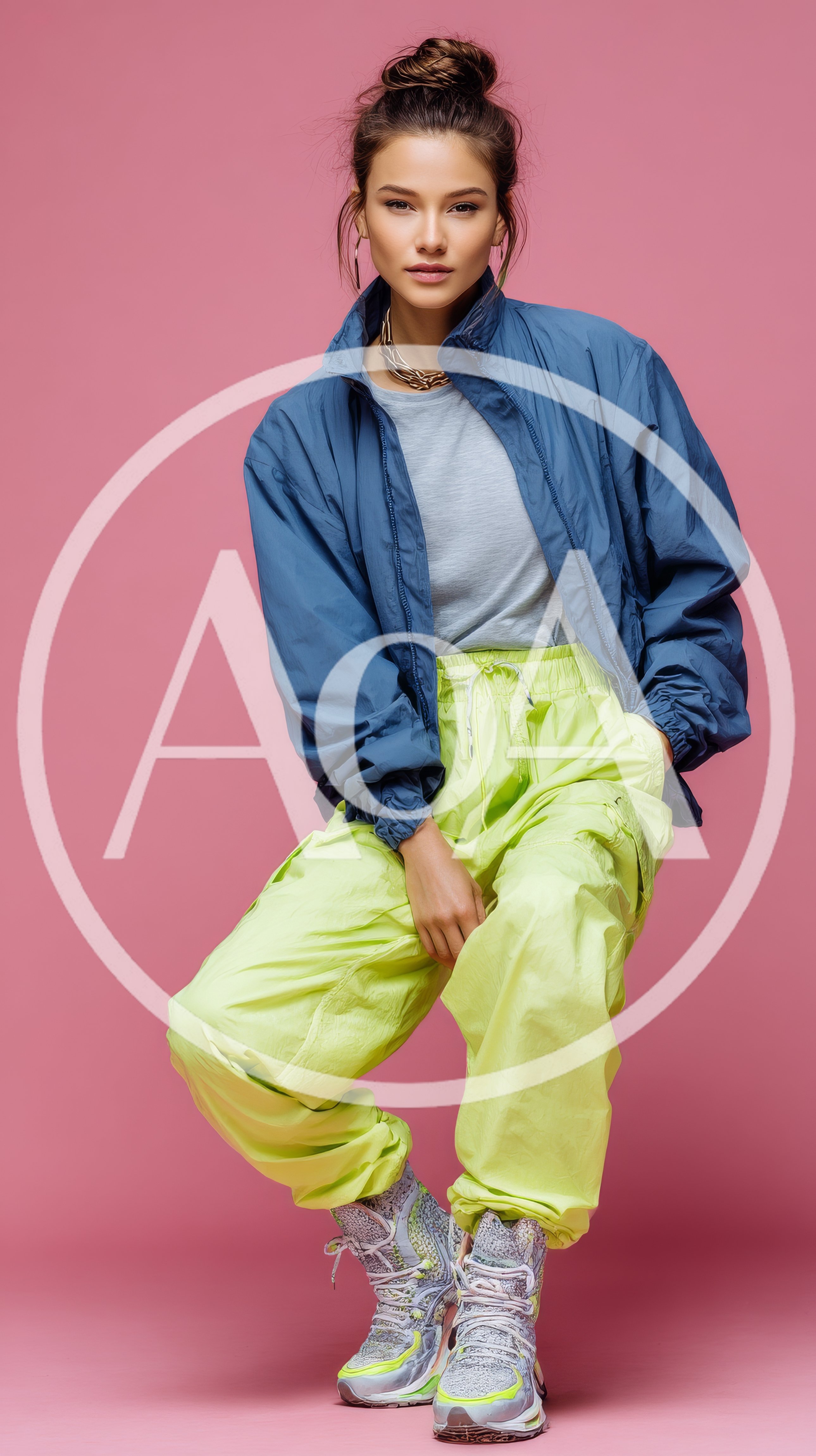 Fashionable Young Woman Posing In Sportswear