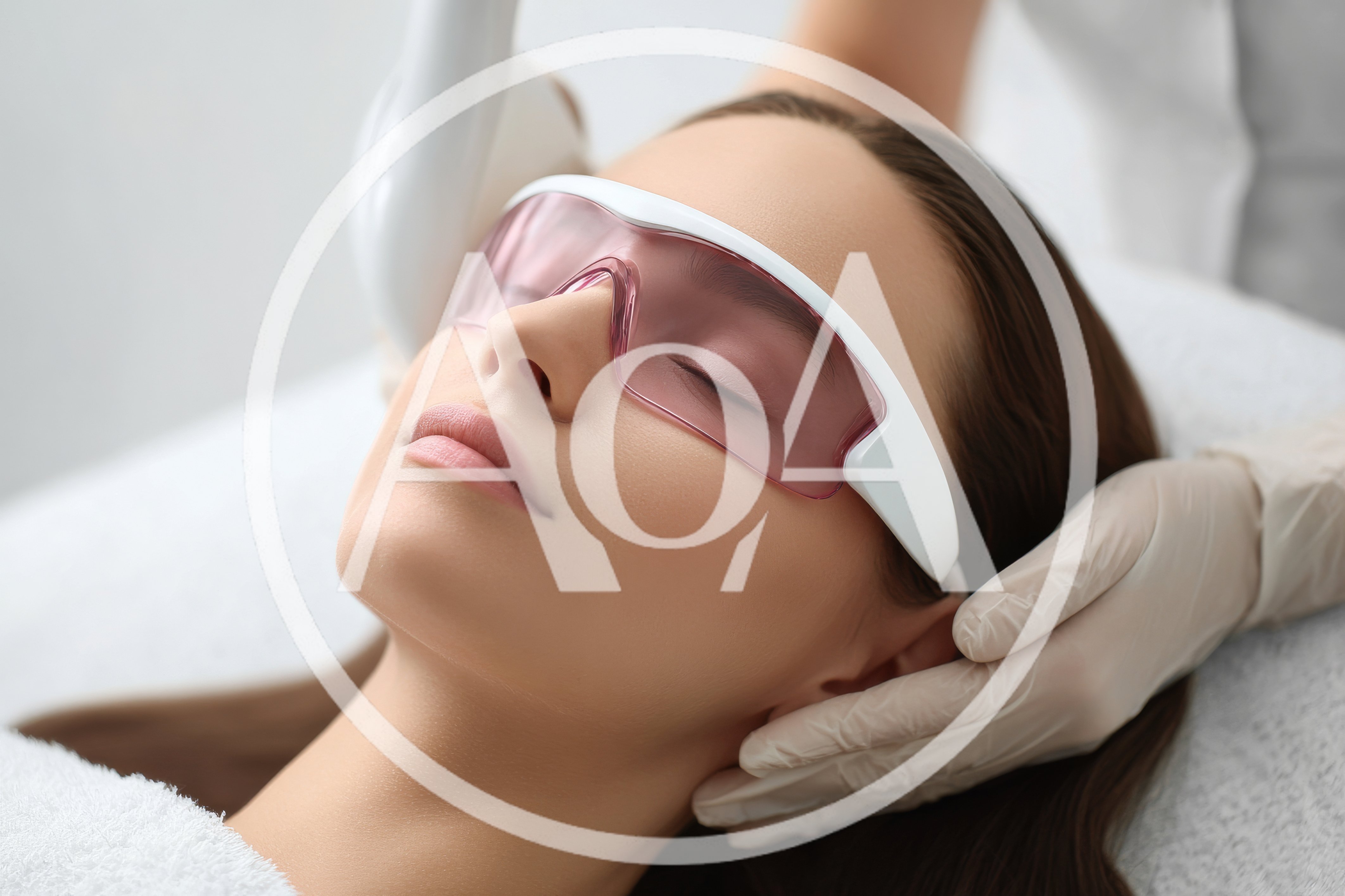 Woman Receiving Laser Skin Rejuvenation Treatment