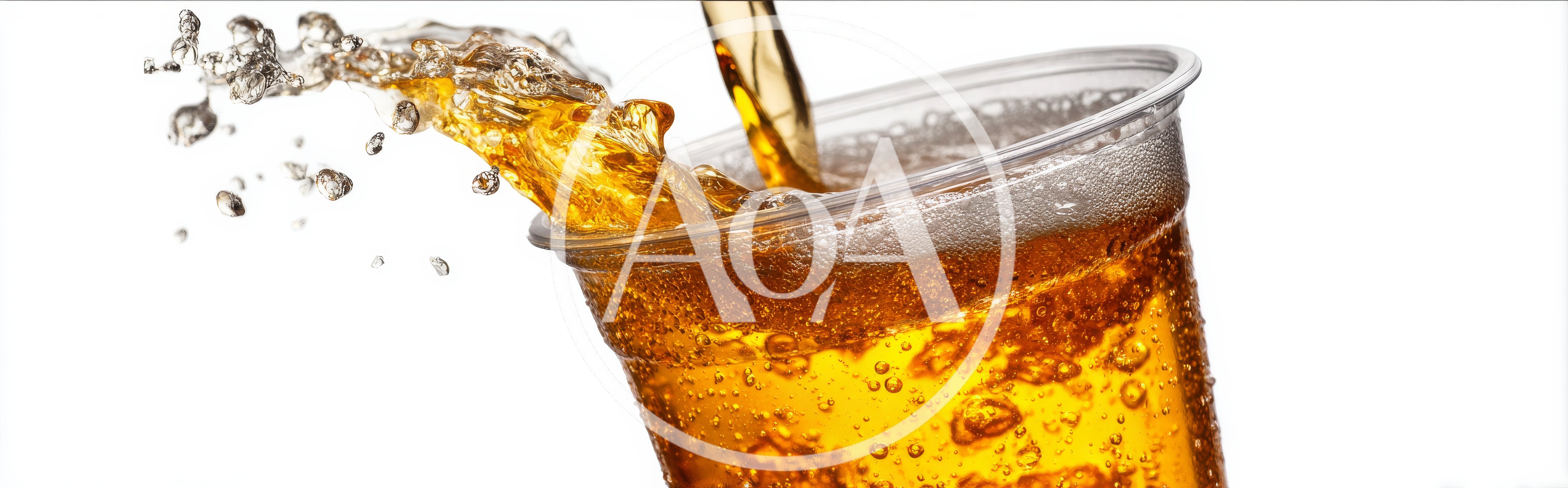 Golden Beer Pouring Into A Clear Plastic Cup