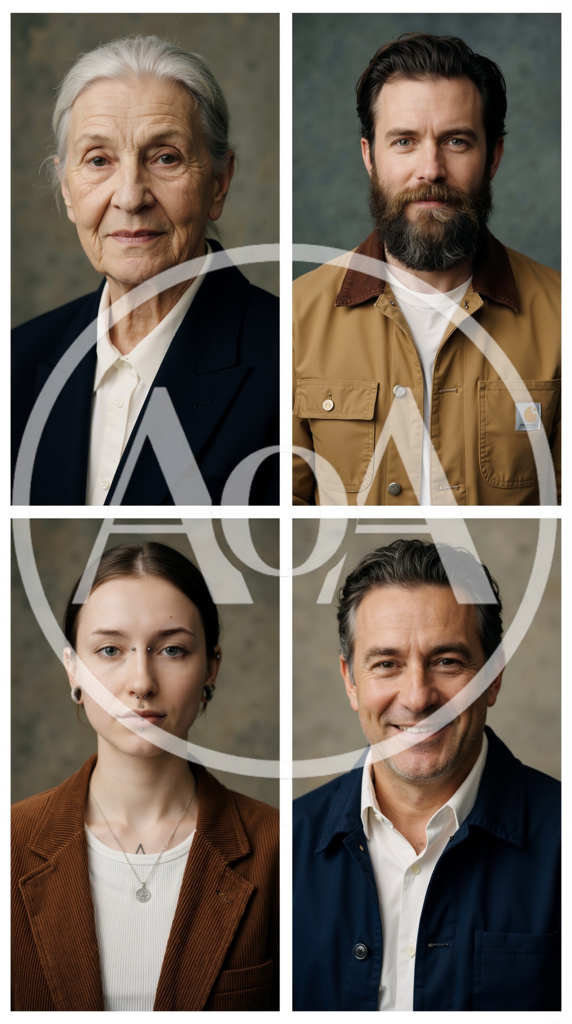 Diverse Portraits Of Four Different Individuals