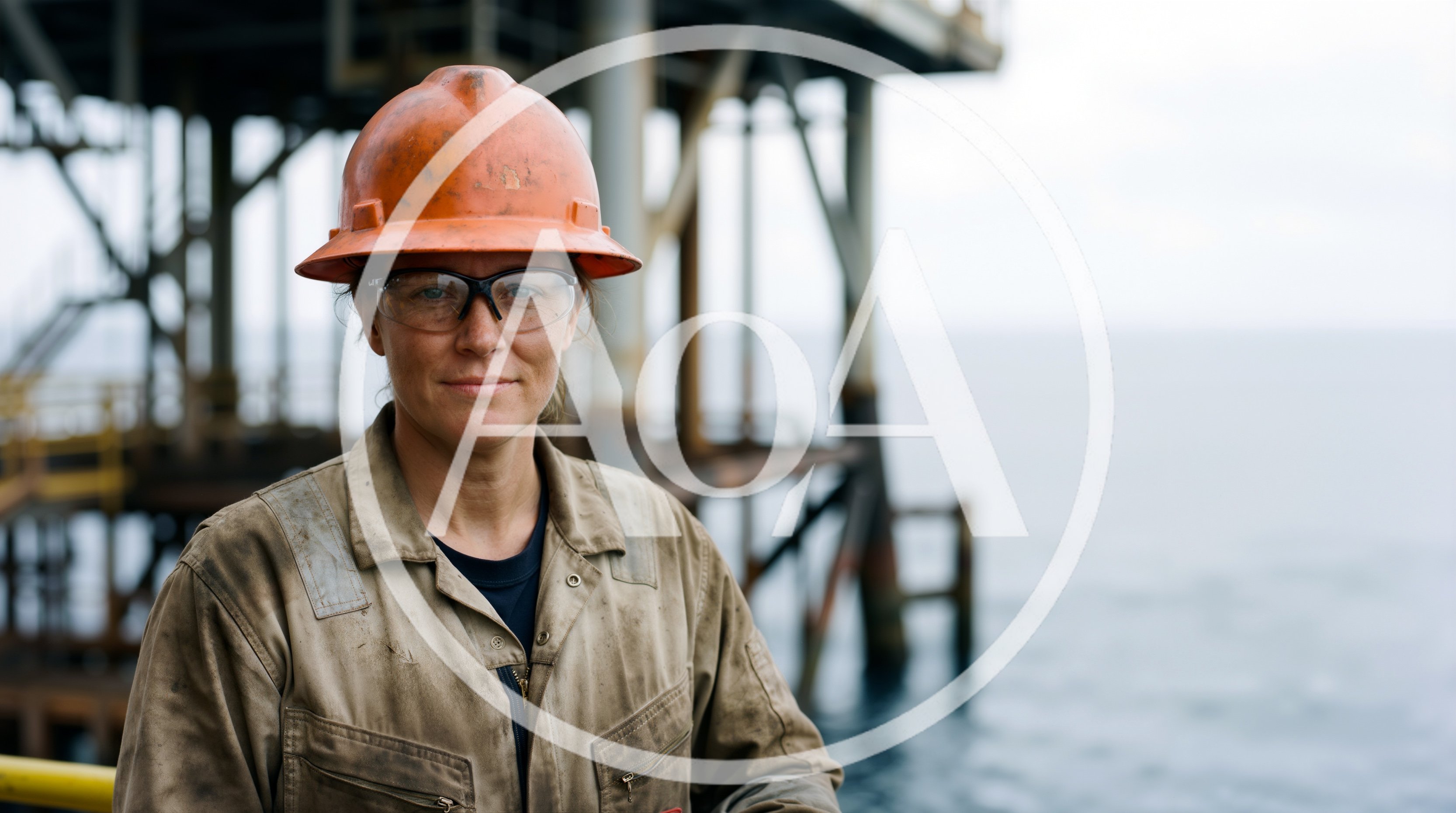 Female Offshore Oil Rig Worker Portrait