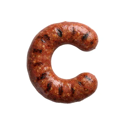 Grilled Sausage Shaped Like The Letter C