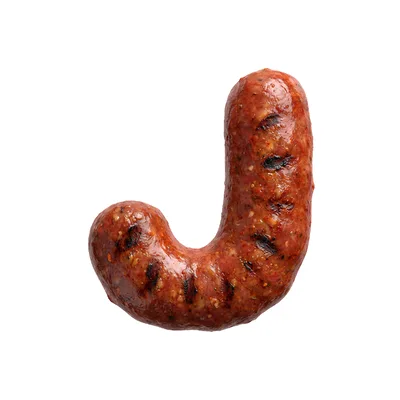 Grilled Sausage Shaped Like The Letter J