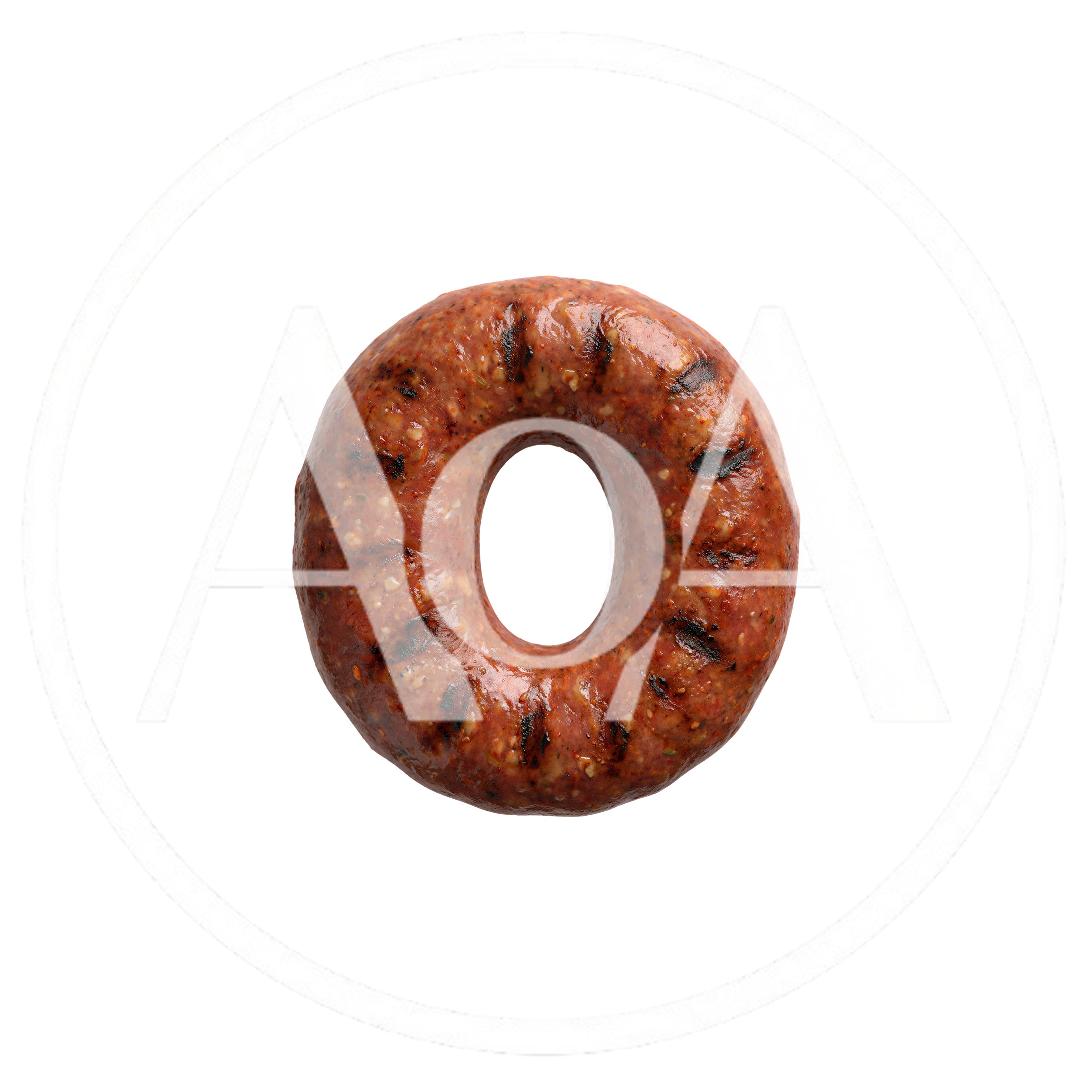 Grilled Sausage Shaped Like The Letter O