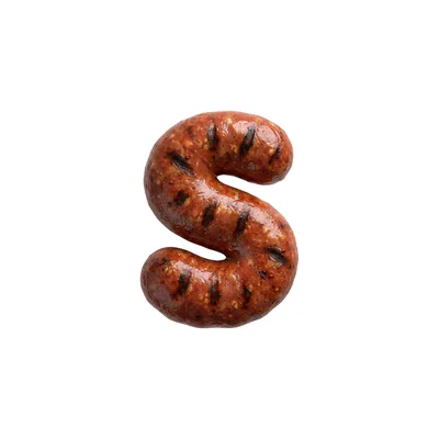 Grilled Sausage Shaped Like The Letter S