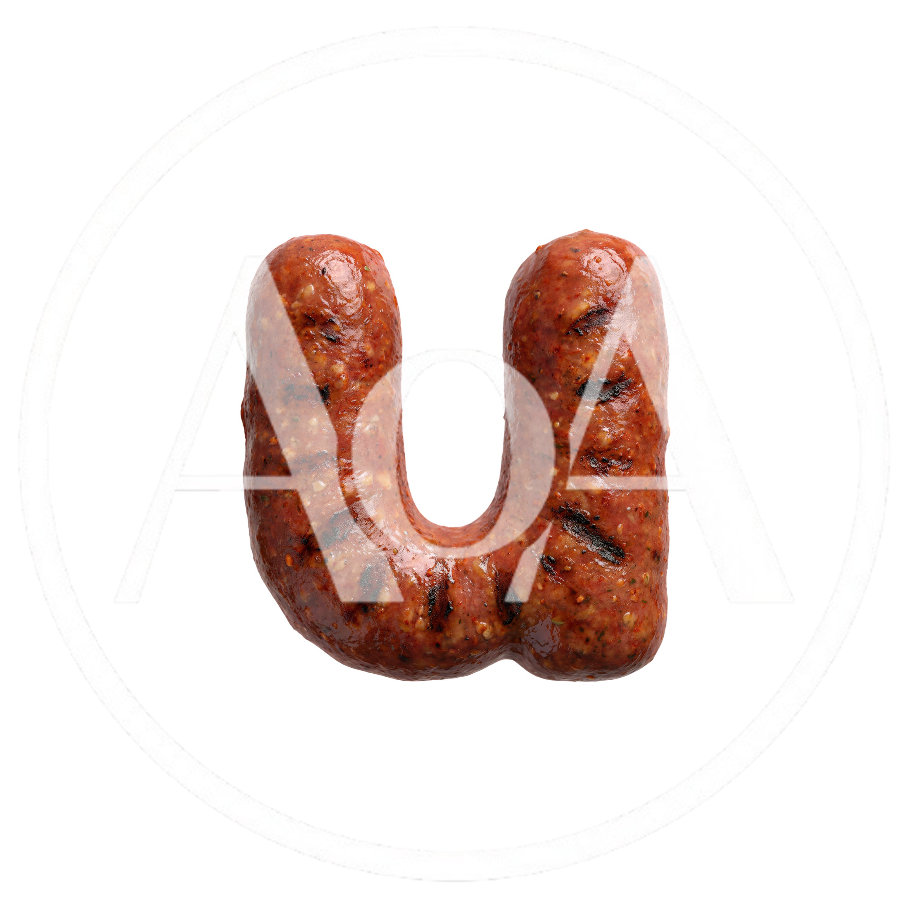 Grilled Sausage Shaped Like The Letter U