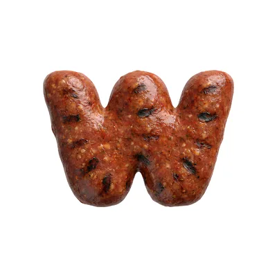 Grilled Sausage Shaped Like The Letter W
