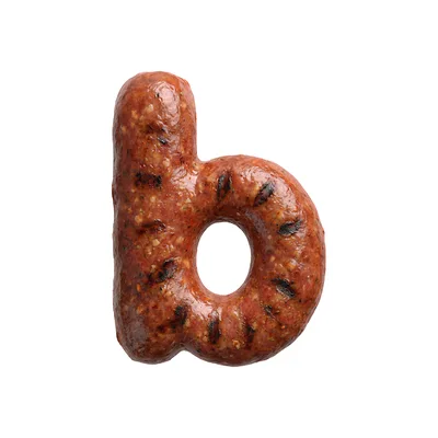 Lowercase Letter B Shaped Like A Grilled Sausage