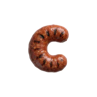 Grilled Sausage Shaped Like The Letter C
