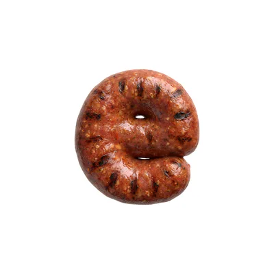 Grilled Sausage Shaped Like The Letter E