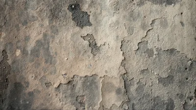 Weathered Concrete Wall With Peeling Plaster Texture