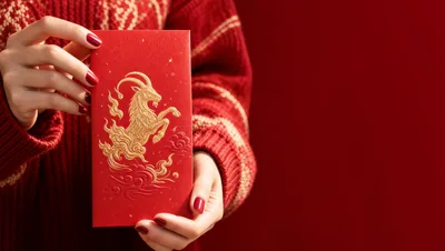 Person Holding Red Chinese New Year Envelope