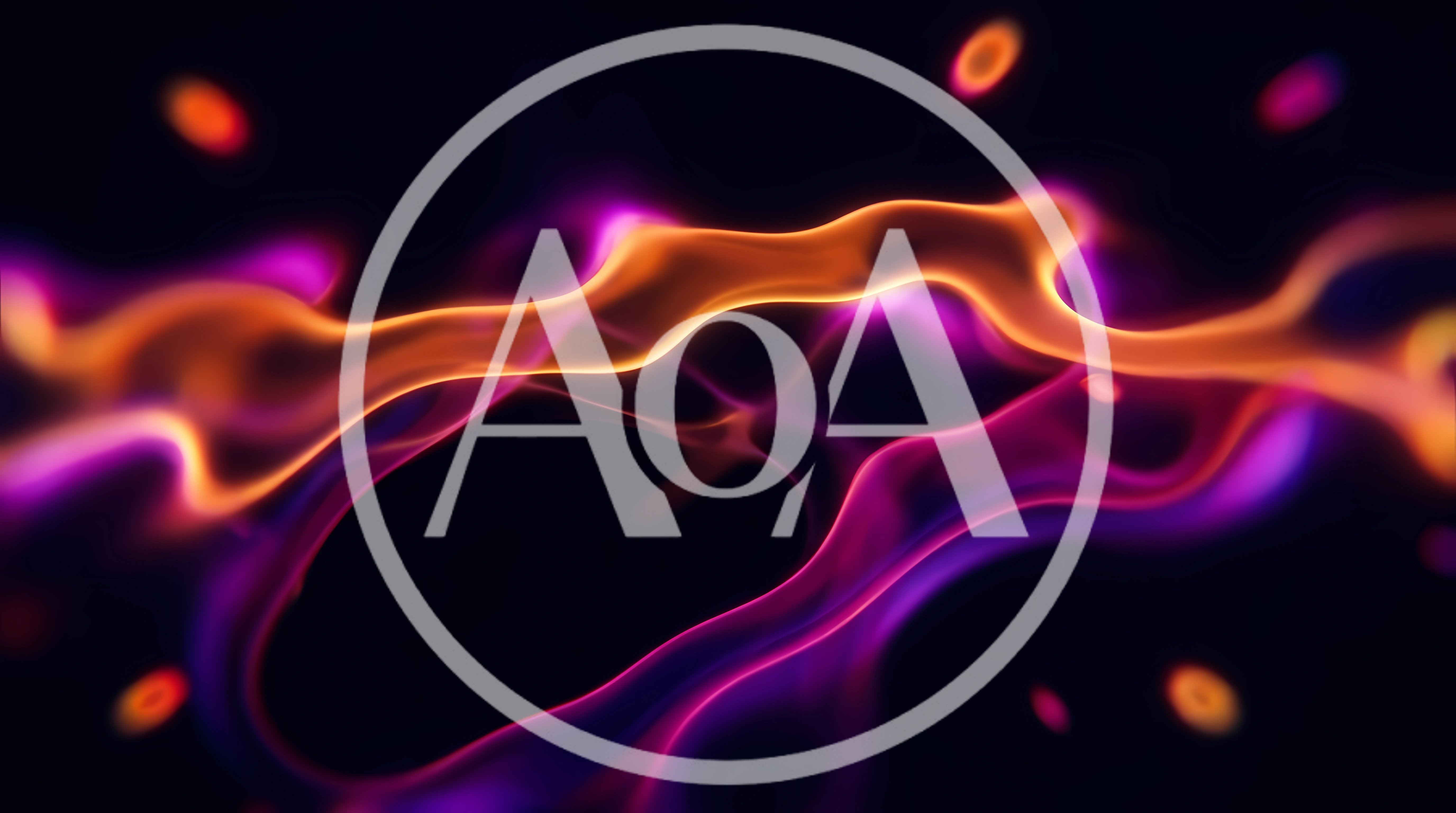 Abstract Glowing Orange and Purple Fluid Motion Background