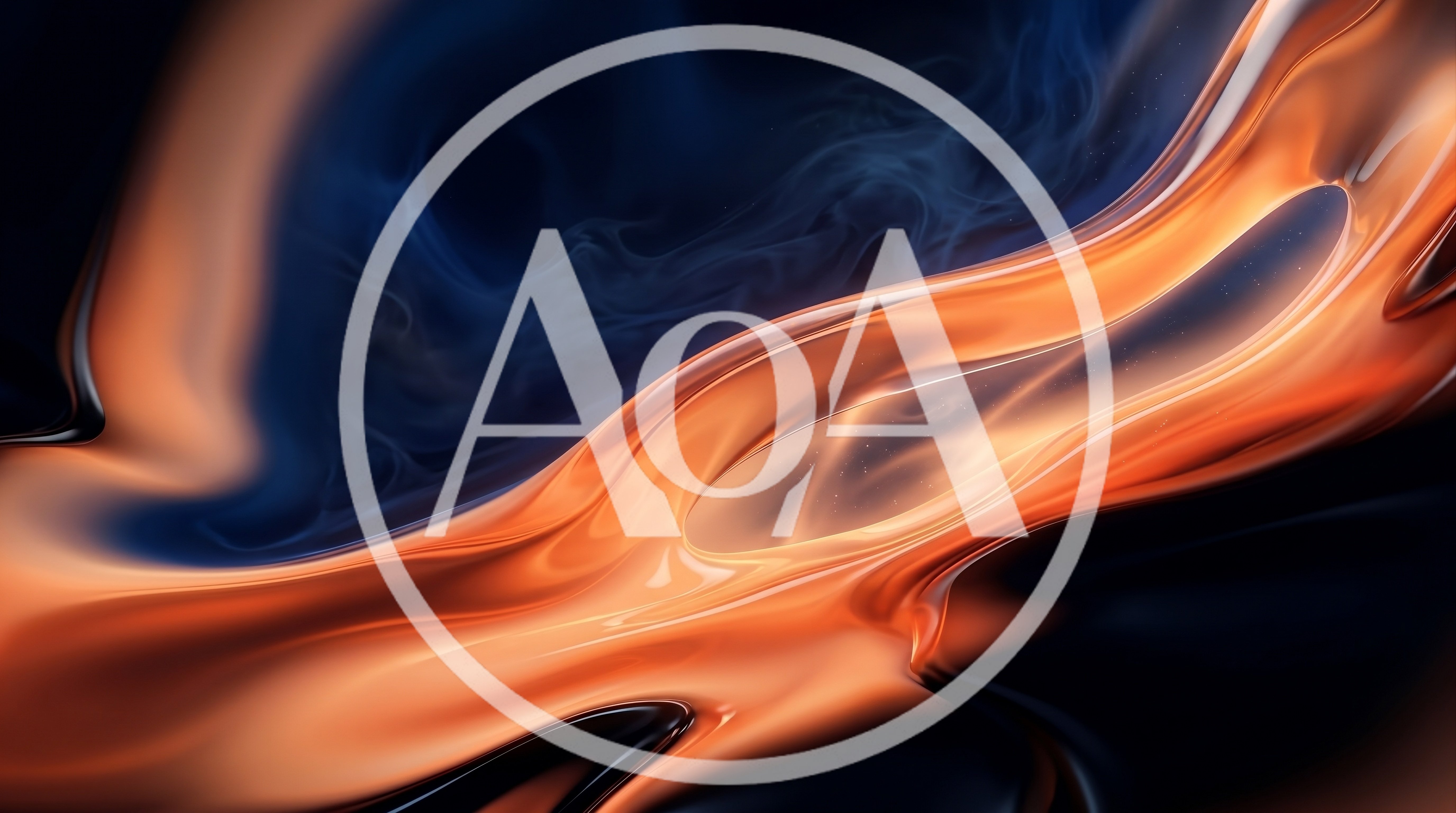 Abstract Liquid Gold Flowing Over Dark Background
