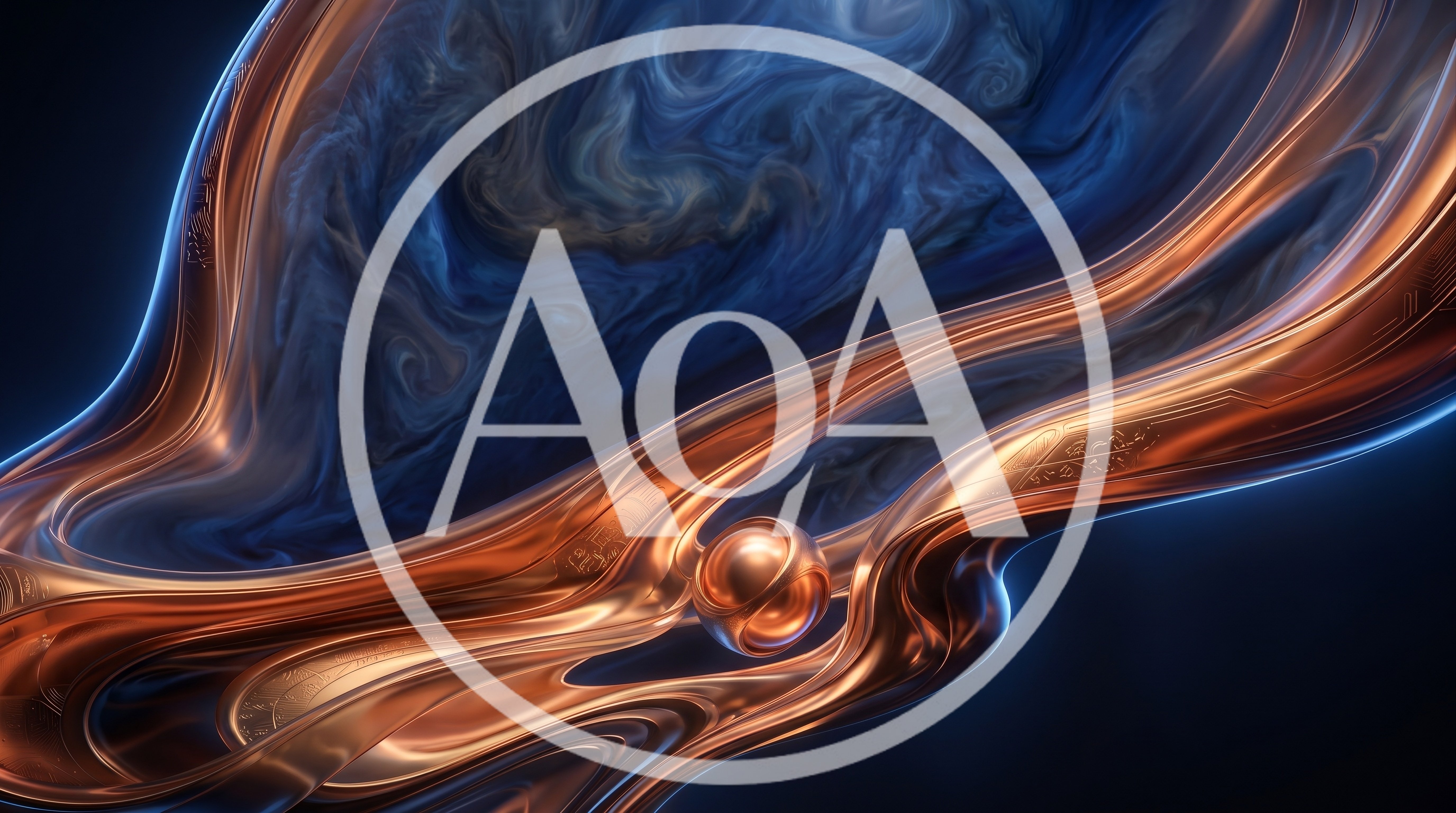 Abstract Copper Fluid Flow With Metallic Sphere