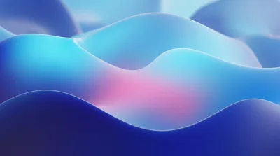 Abstract 3D Wavy Blue And Pink Gradient Background
