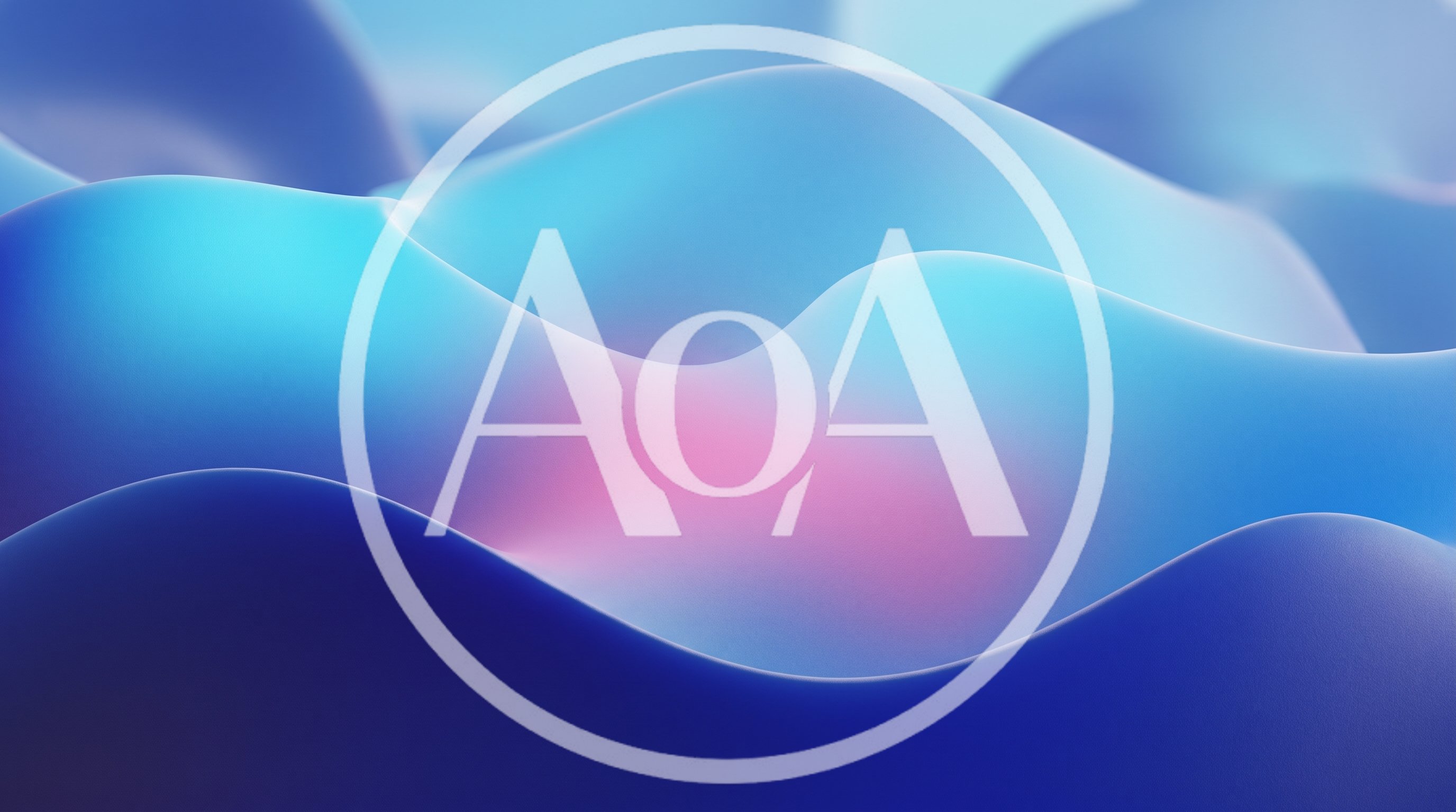 Abstract 3D Wavy Blue And Pink Gradient Background