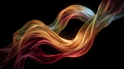 Abstract Flowing Silk Fabric Waves
