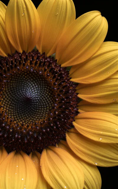 Macro Close Up Of A Vibrant Sunflower Bloom