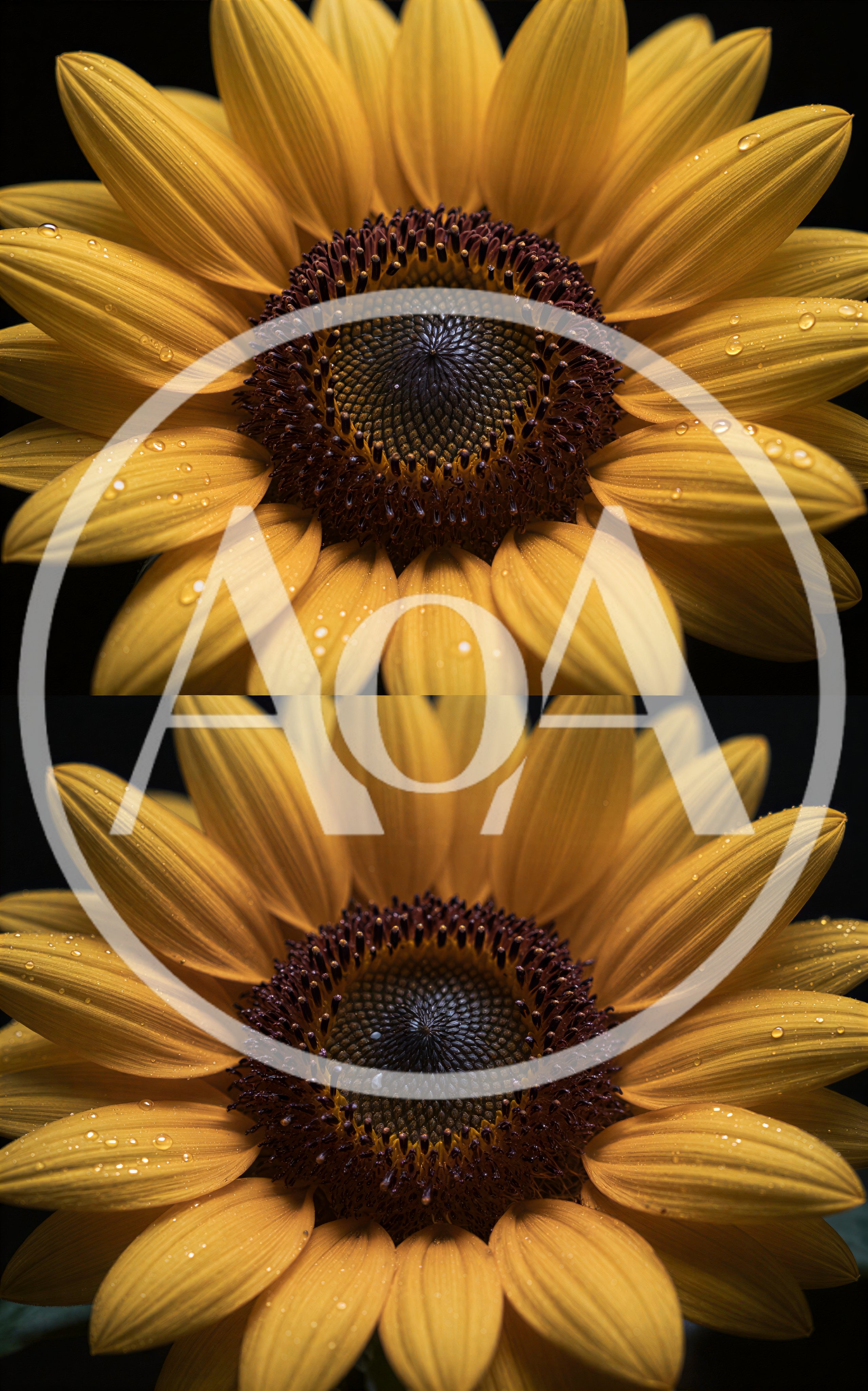 Macro Close Up Of A Vibrant Sunflower