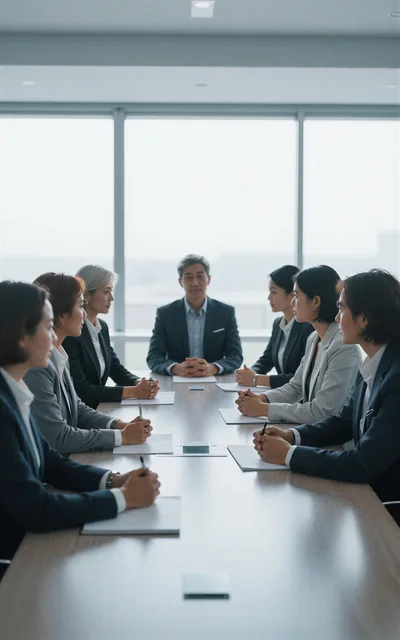 Professional Business Team Meeting In Modern Office