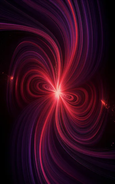 Abstract Red And Purple Swirling Light Energy Vortex