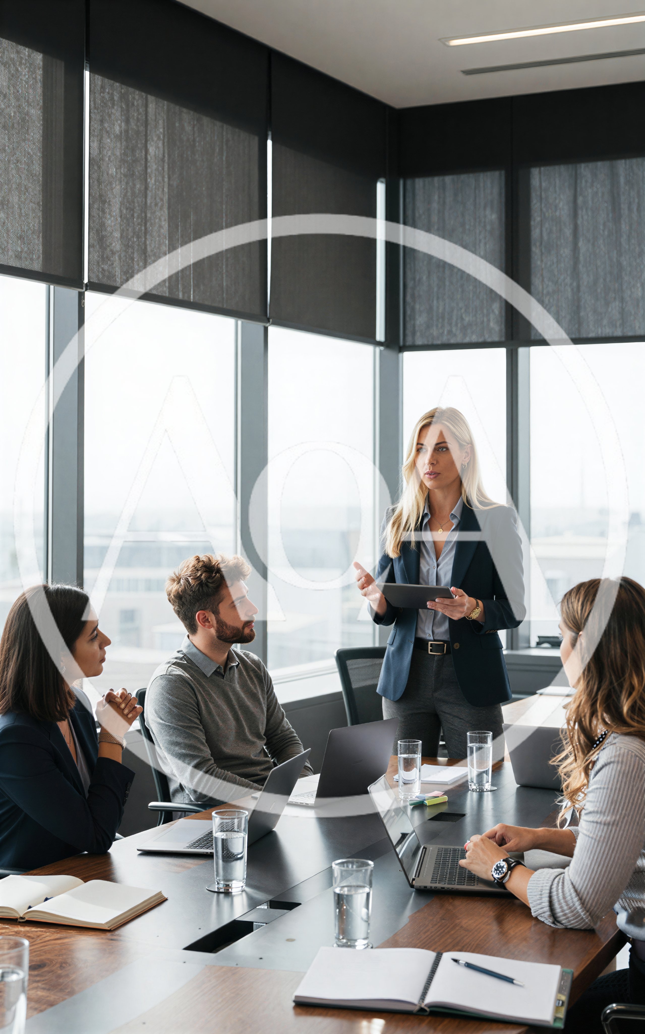 Businesswoman Leading A Meeting In A Modern Office