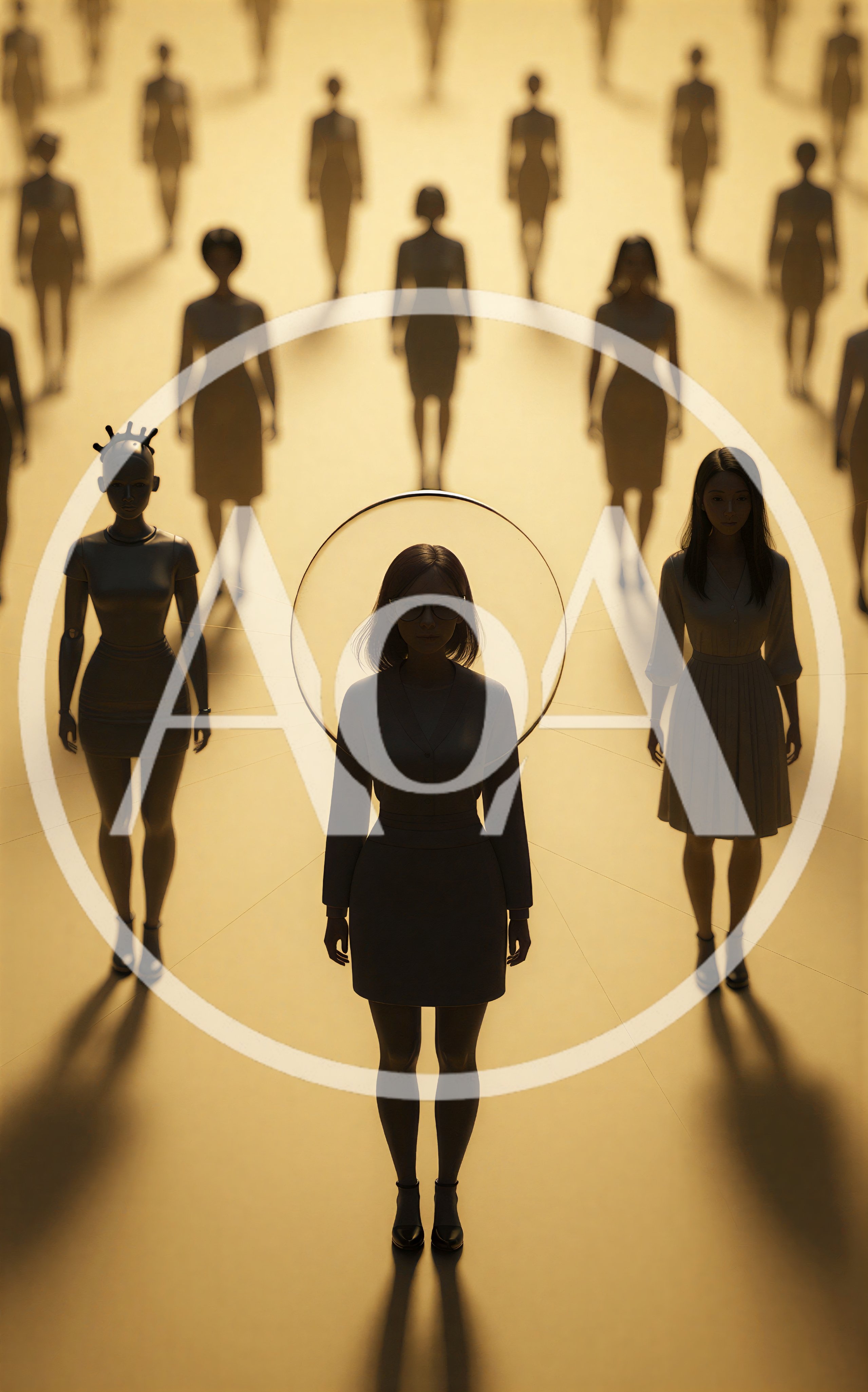 Conceptual Illustration Of A Woman With A Halo