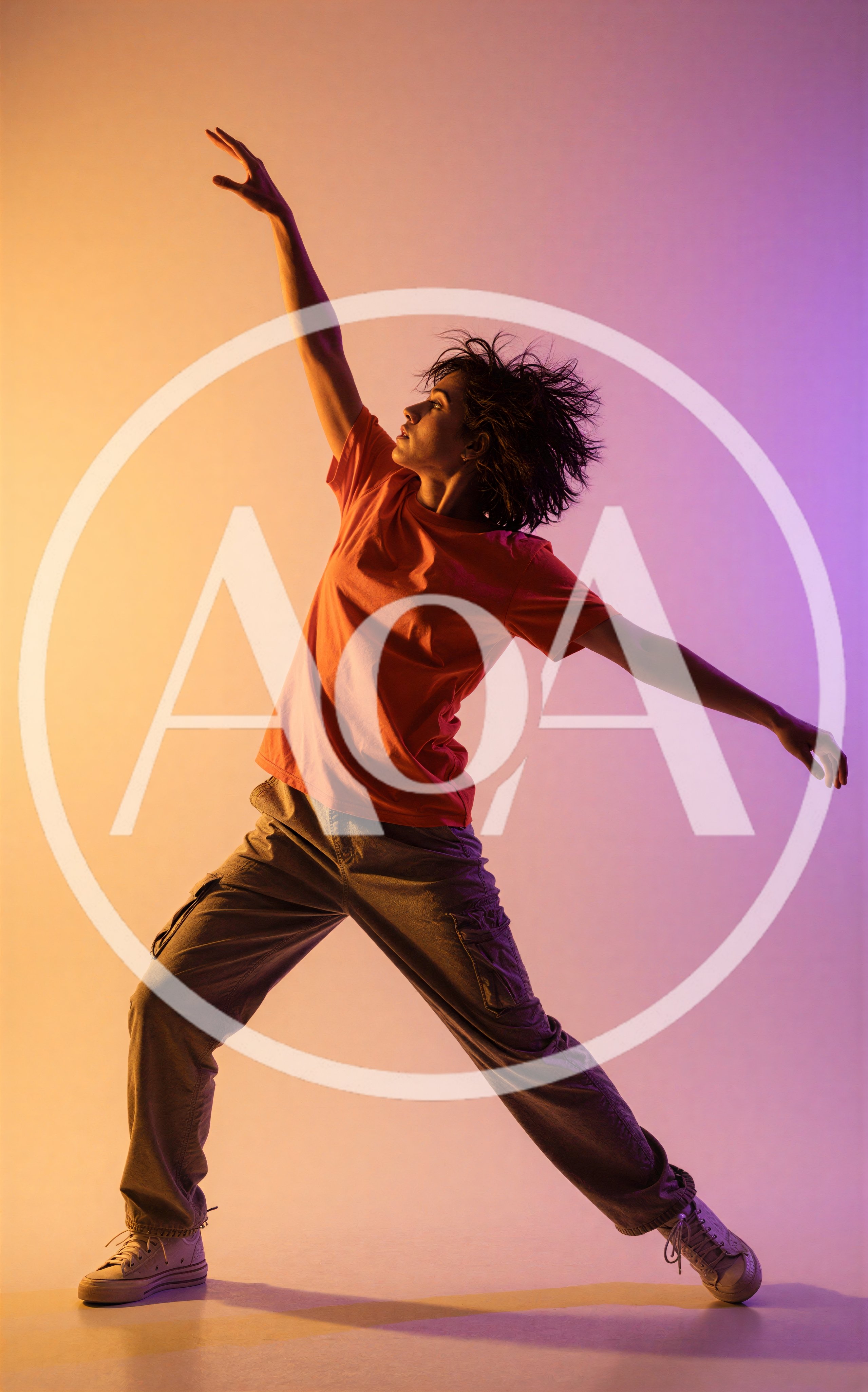 Young Woman Performing Contemporary Dance In Studio