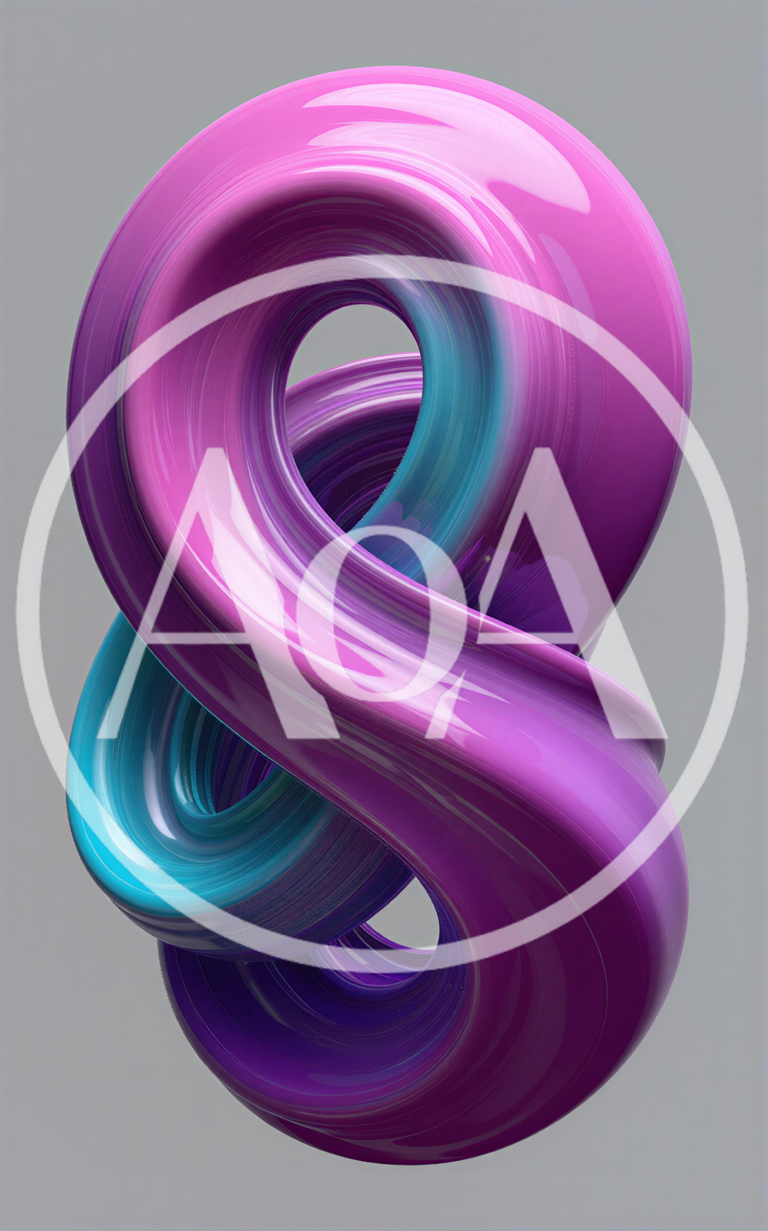Abstract 3D Twisted Infinity Loop Sculpture