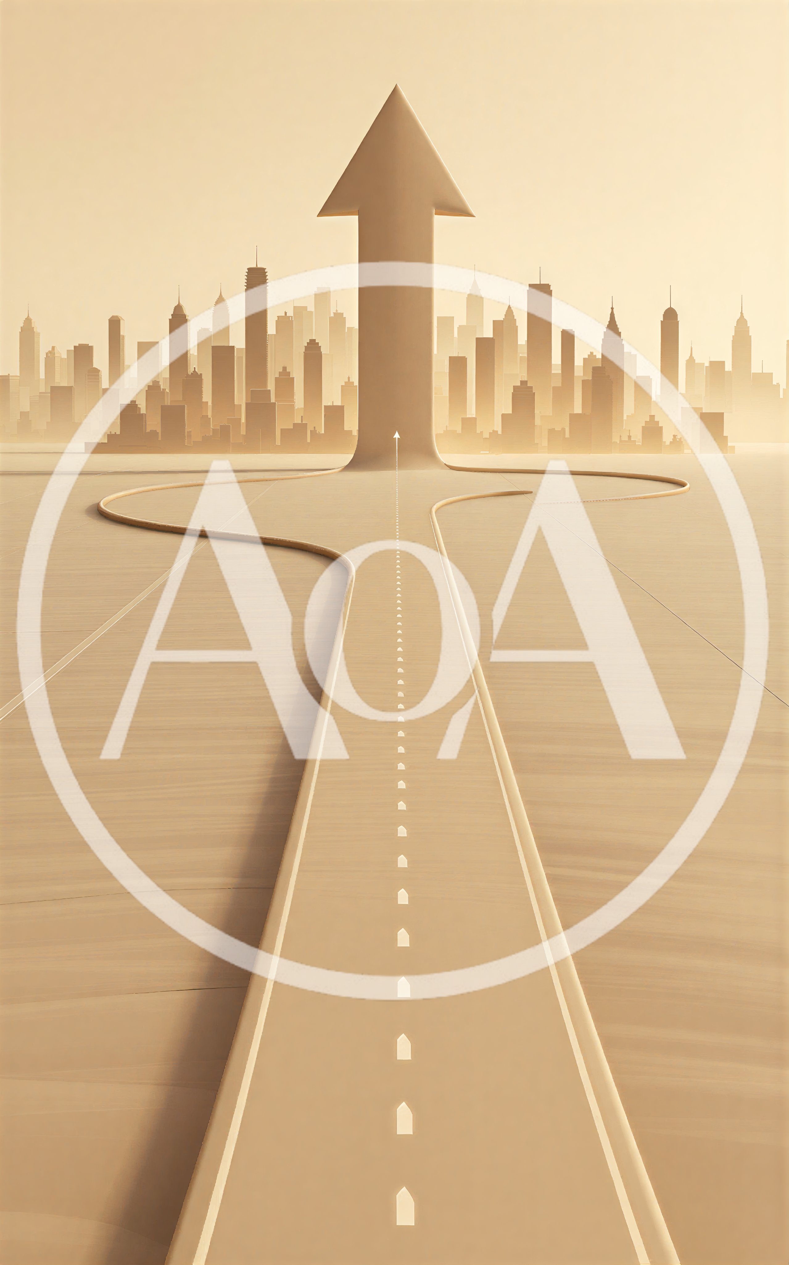 Conceptual Road Leading To A Rising Arrow