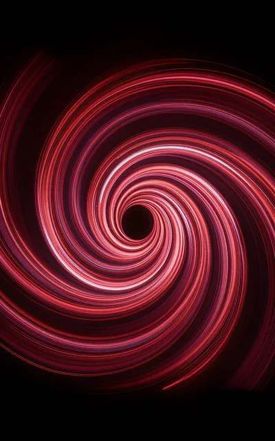 Abstract Red Light Spiral Vortex Background