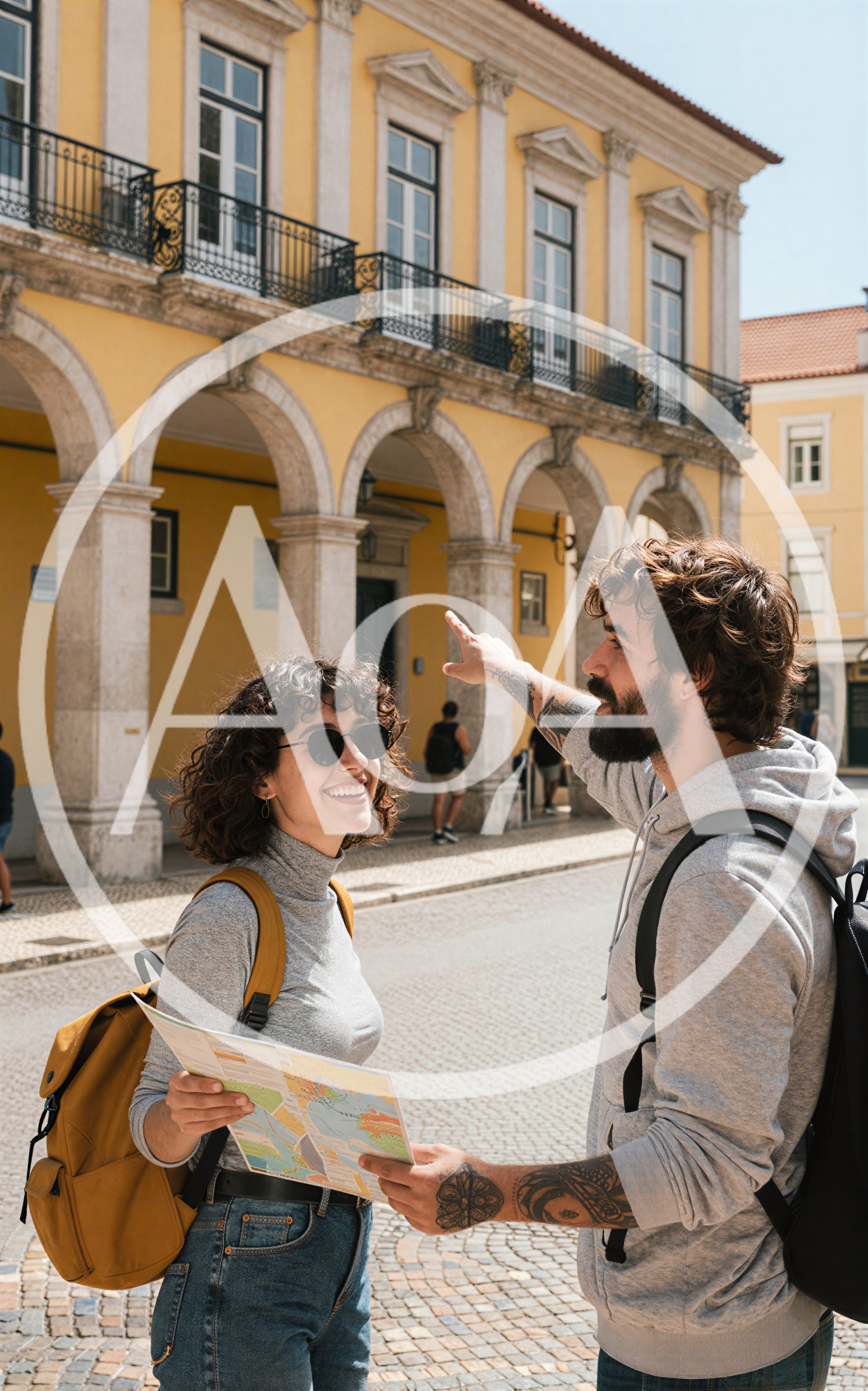 Young Couple Exploring City With Map