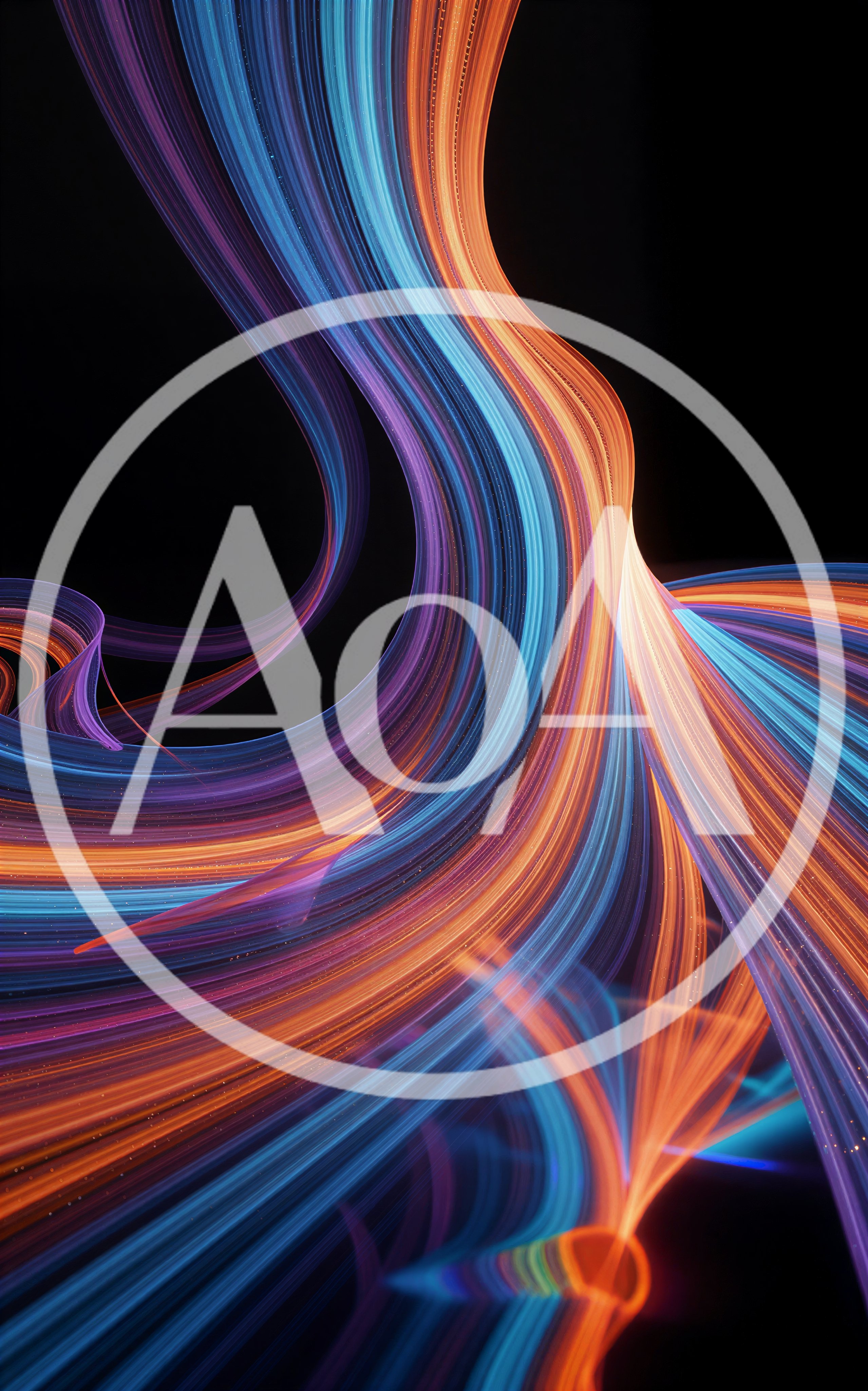 Abstract Flowing Light Trails In Vibrant Colors