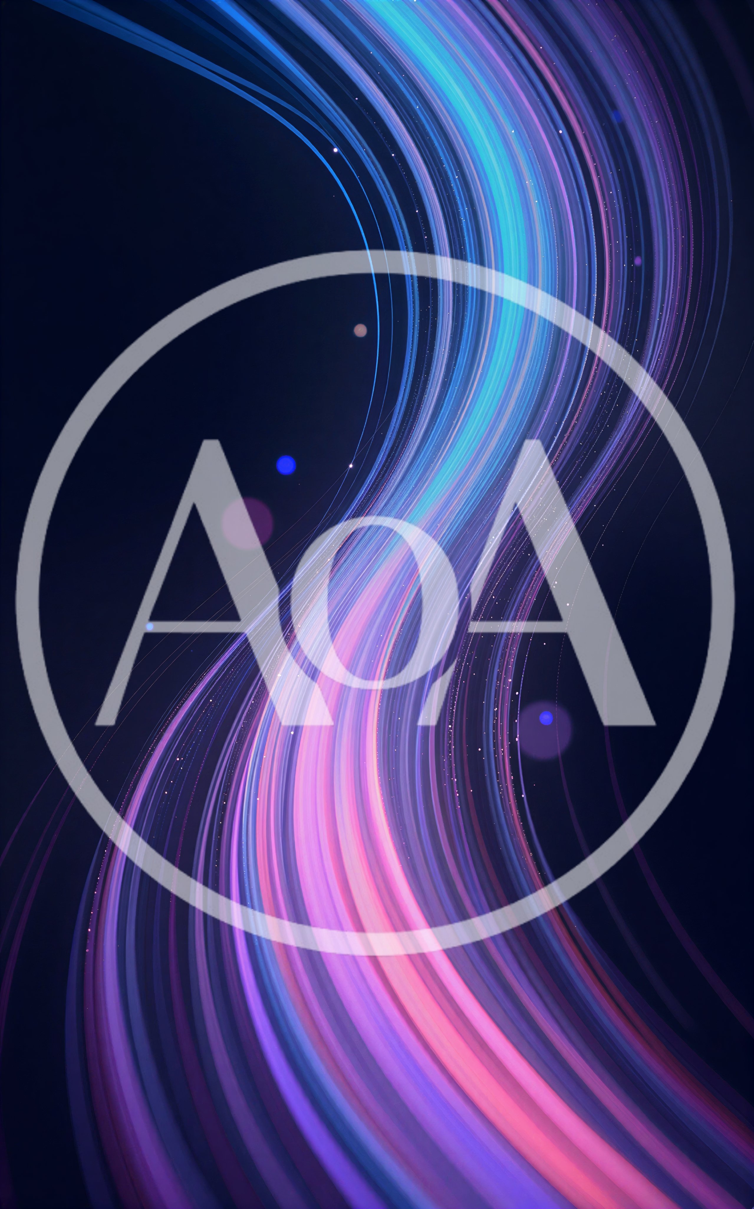 Abstract Flowing Light Trails In Neon Colors