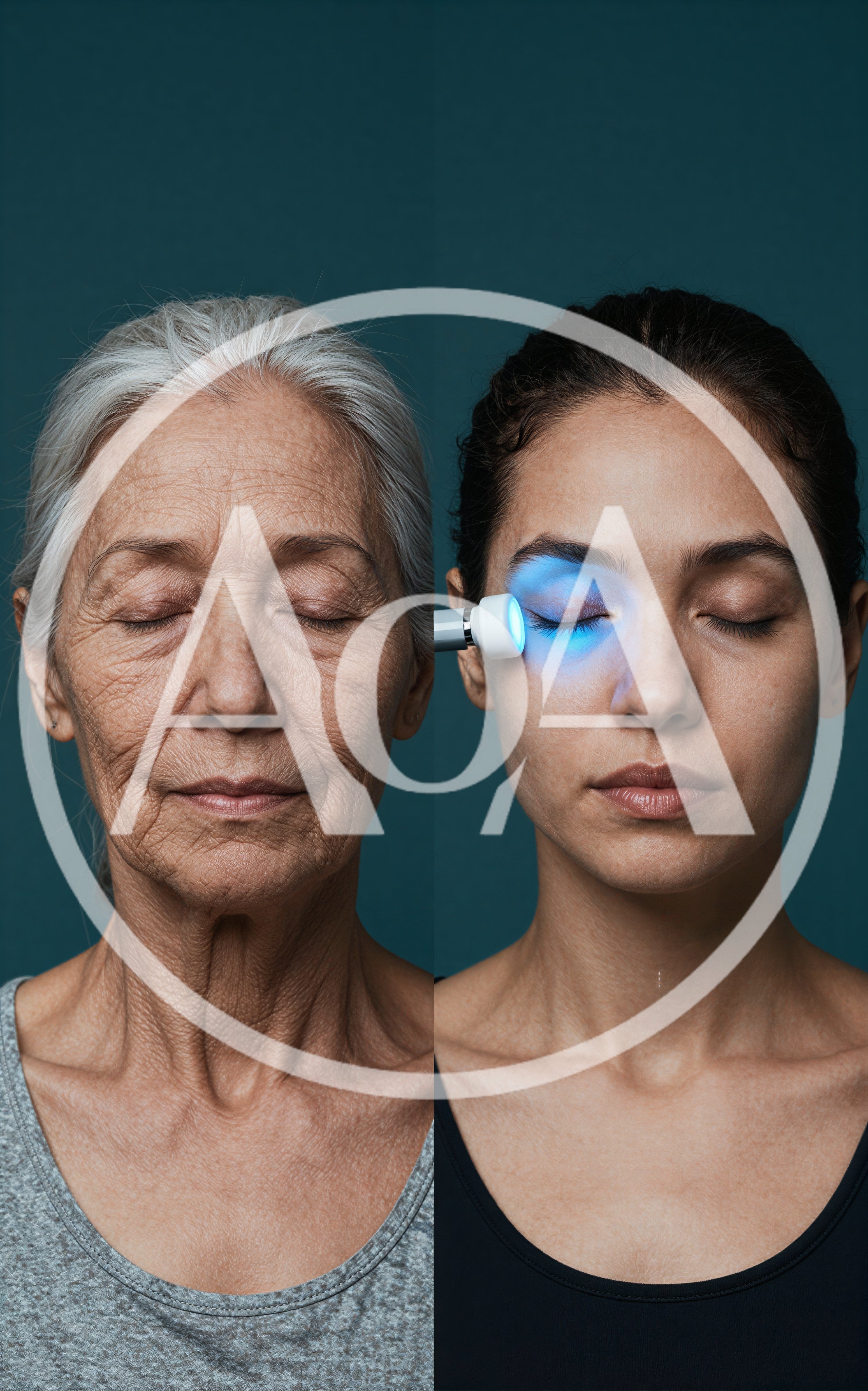 Comparison Of Aging Skin And Cosmetic Light Therapy Treatment